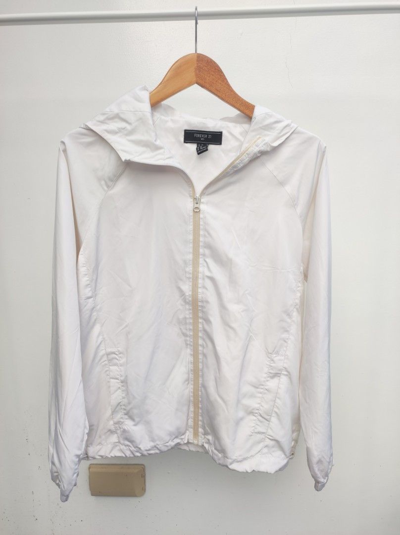 Forever 21 white windbreaker deals