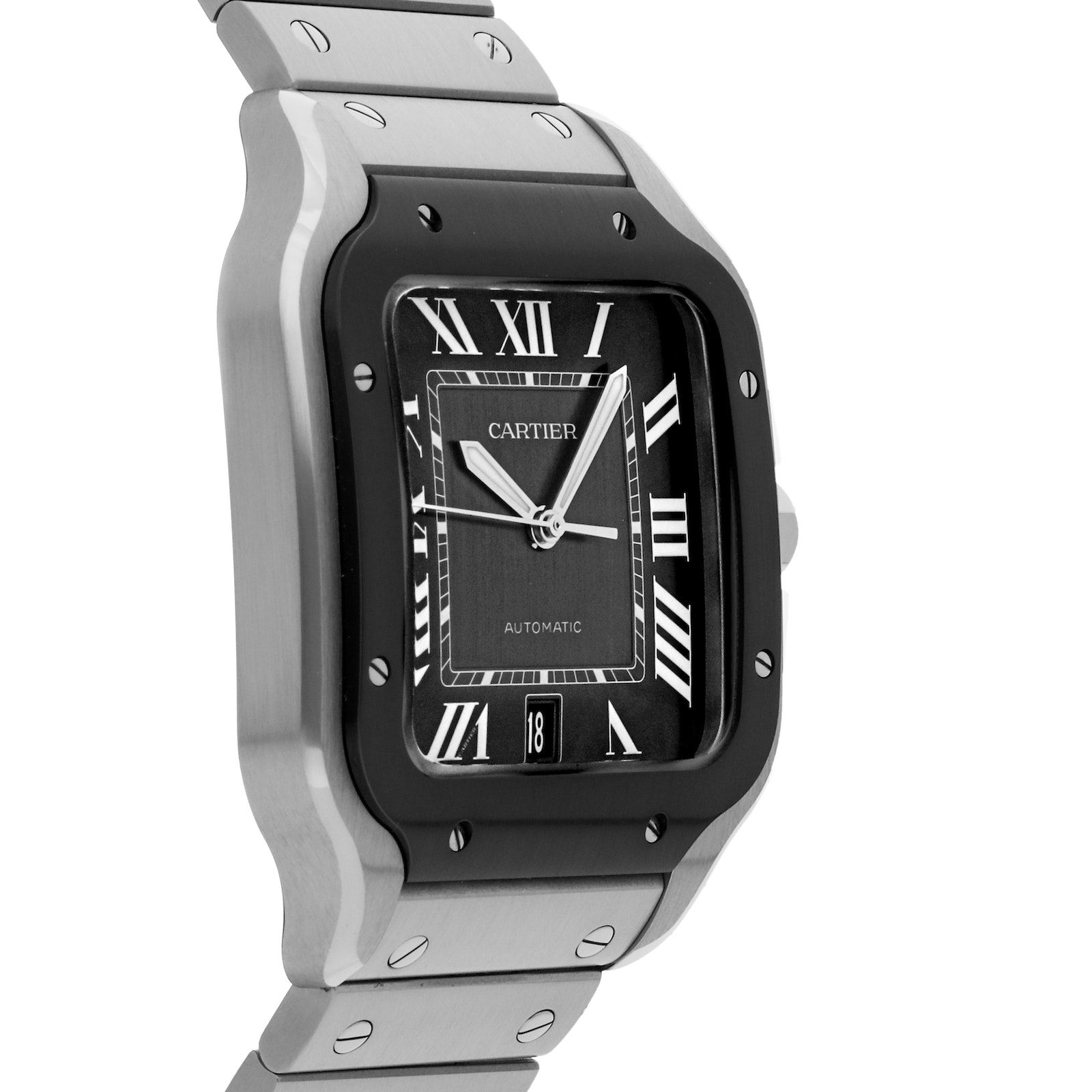 Cartier santos black dial new arrivals