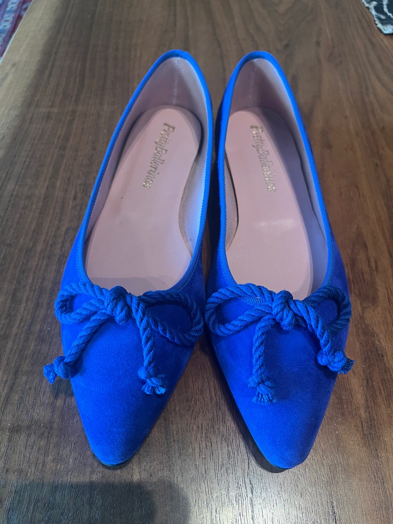 Pretty Ballerinas Cobalt Blue Suede Flats EU 36 Made in Spain
