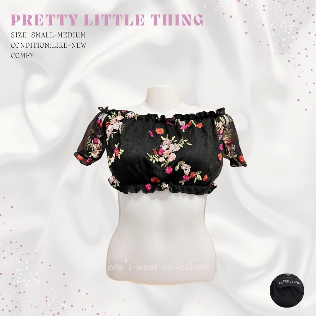 Haut Crop Tricoté Beige Pretty Little Thing - Taille 8 - Manches Longues - Neuf Avec étiquettes