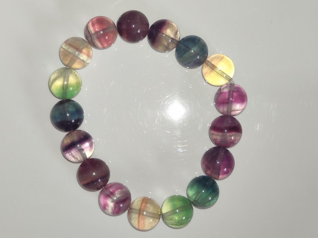 Rainbow fluorite cheap beads