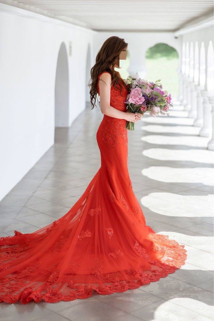 Rent Red Evening Gown Dress