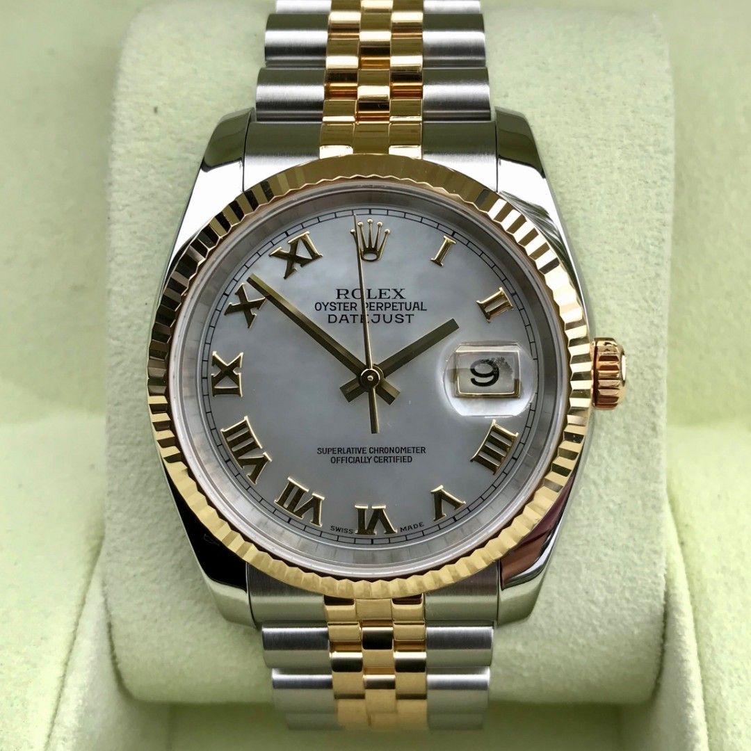 Rolex Datejust 36 MOP (Category: Luxury Watches) located in Mandaluyong City. Submitted by 88nac (Listing ID 1280162065, Image 1). Description: Negotiable For Sale: Rolex Datejust Full set MOP dial Two tone Continuous Bracelet Foreign AD - 2014 36mm 9.8/10 condition PM for inquiries.