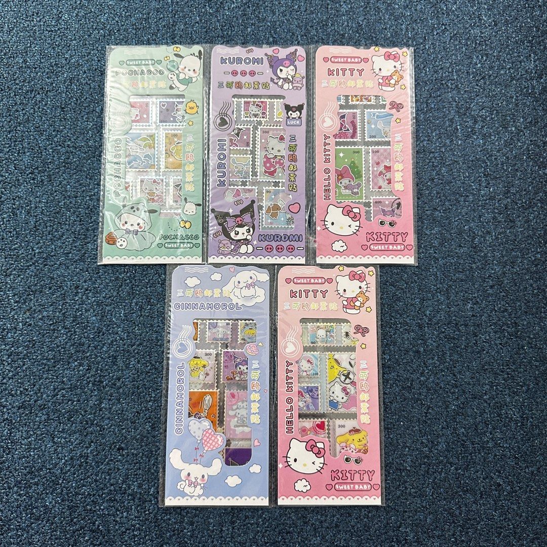 Sanrio Kuromi Stamp Stickers, Hobbies & Toys, Stationary & Craft ...