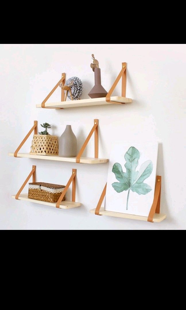 Scandinavian Style Floating Wall Shelves, Furniture & Home Living, Home ...