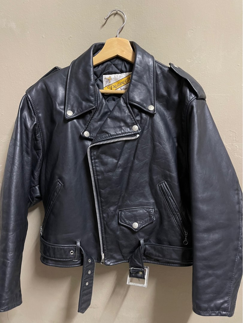Schott Perfecto leather jacket saiz 12, Women's Fashion, Coats