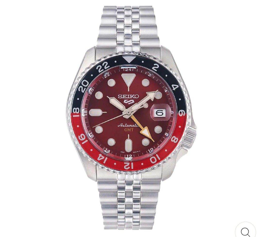 Red stainless new arrivals steel watch
