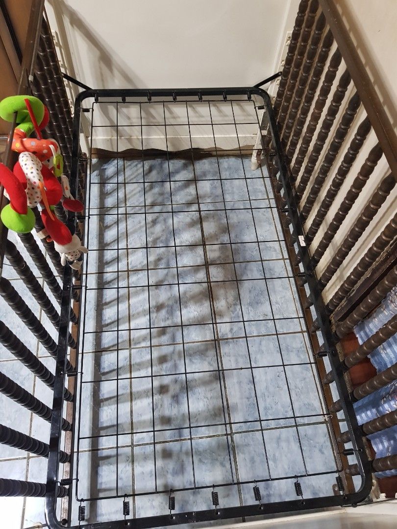 Crib mattress spring frame replacement top