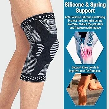 Knee Brace with Gel Pads Knee Compression Sleeve Spring Support