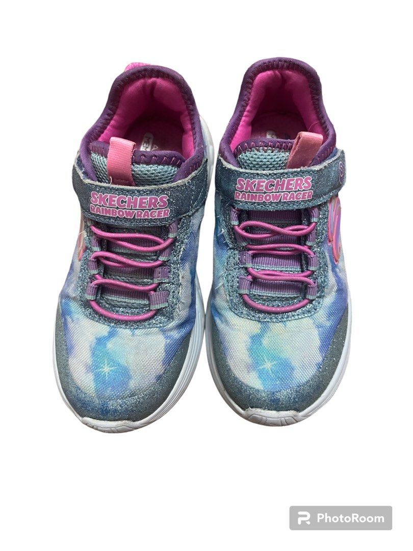Skechers rainbow on sale light up shoes