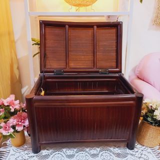 Small bamboo chest storage box baul