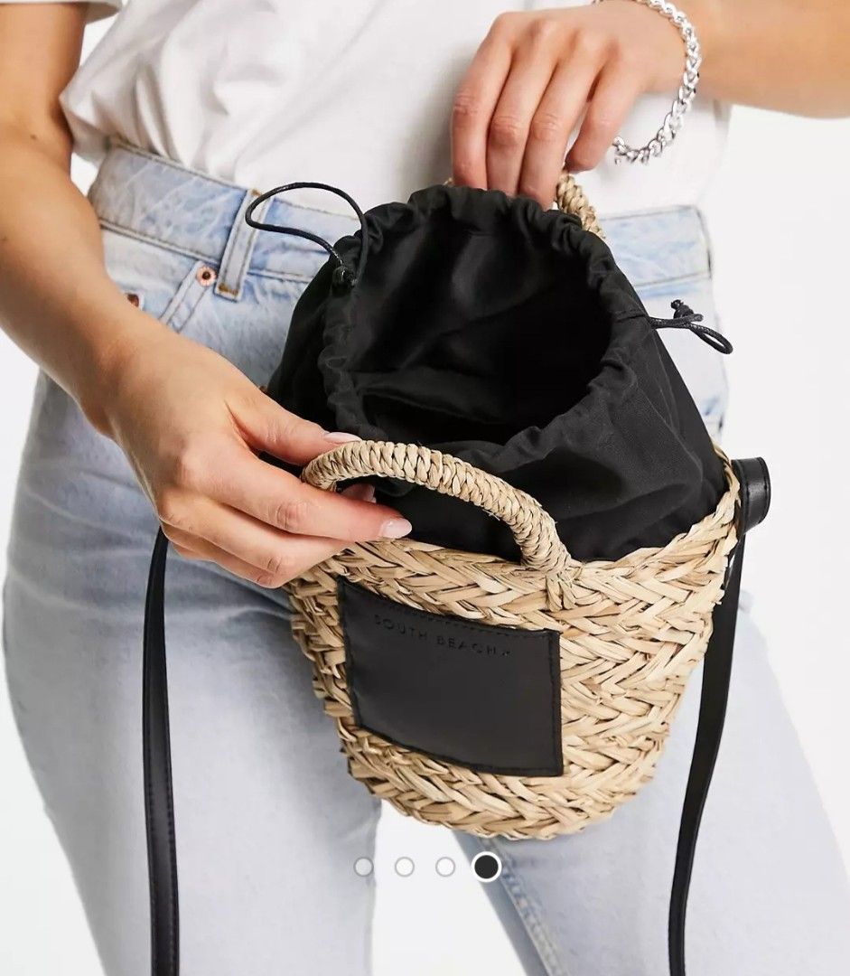 South Beach straw Cross body bag Women s Fashion Bags Wallets
