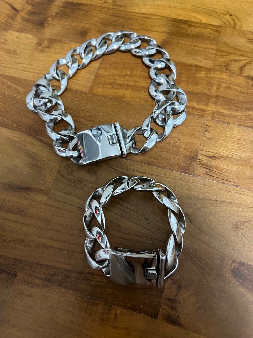 Chunky stainless steel necklace hotsell