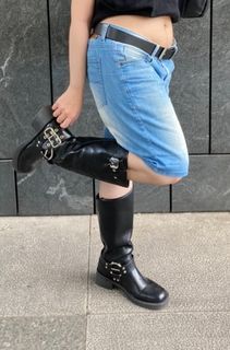 Steve madden astor boots same style | steve madden cowboy boots same design | y2k boots | horse girl boots | horse riding boots | belt buckle boots | riding boots | high boots 