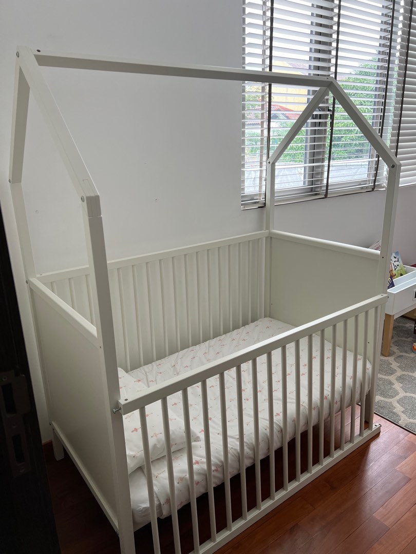 Stokke Home bed/cot with canopy, Babies & Kids, Baby Nursery & Kids