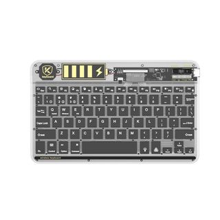 Suitable for ipad Bluetooth gradient keyboard multi-system devices silent, lightweight and portable 10-inch transparent backlit keyboard