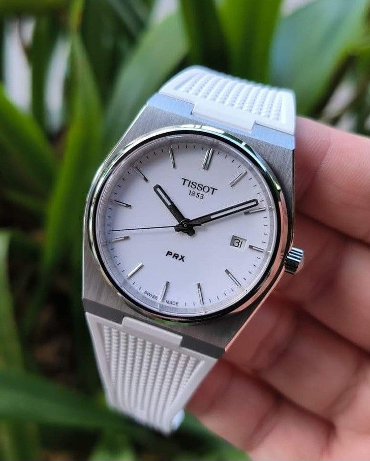 White strap 2024 watch mens