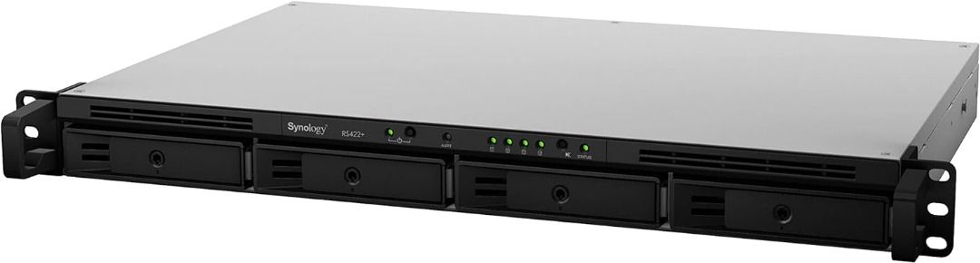 Synology 4-Bay Rackmount NAS RackStation RS422+ (Diskless) (Category: Office & Business Technology) located in Manila. Submitted by random_94 (Listing ID 1280108843, Image 3). Description: NAS RackStation Brand Synology Color Black Product Dimensions 15.75"D x 21"W x 5.45"H Size 1U Compatible Devices Smart Phone, Server, Desktop About this item Over 601/516 MB/s sequential read/write throughput supports stable data transfers Space-saving design w