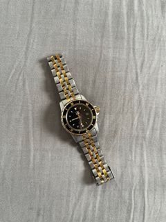 Tag Heuer WD1420.BB0615 Black 1500 Professional Silver Gold Watch Womens 925.208