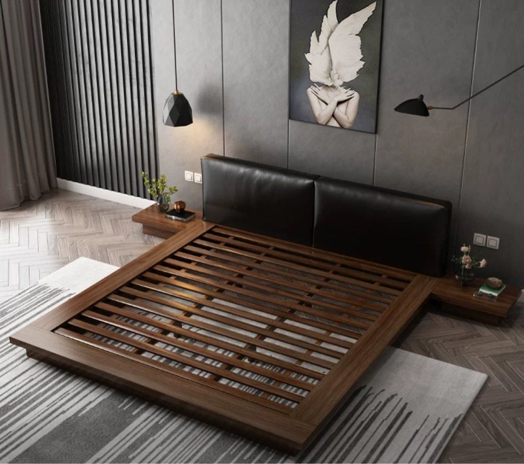 TAVIKA Japandi Platform Bed, Furniture & Home Living, Furniture, Bed