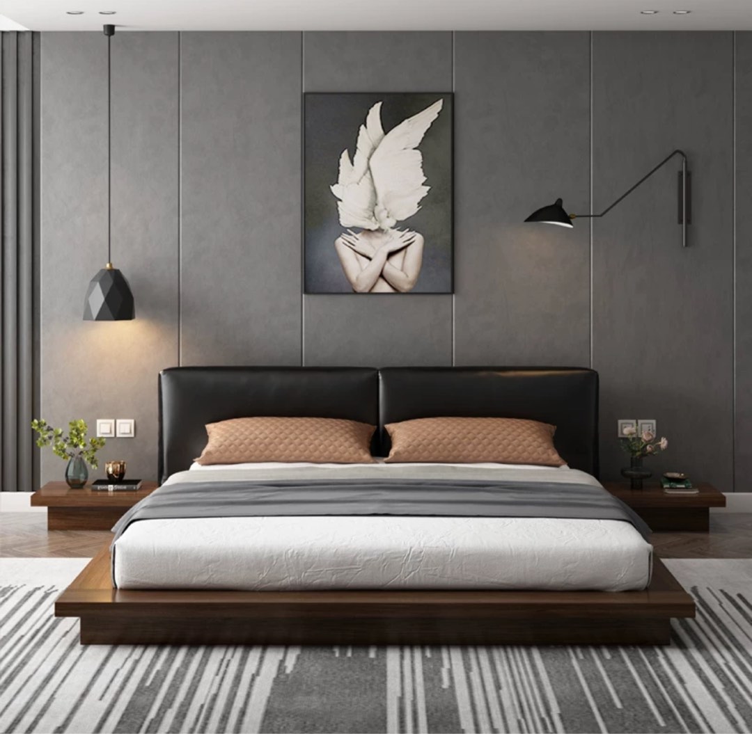 TAVIKA Japandi Platform Bed, Furniture & Home Living, Furniture, Bed