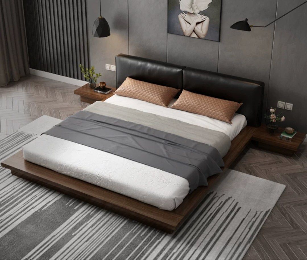 TAVIKA Japandi Platform Bed, Furniture & Home Living, Furniture, Bed
