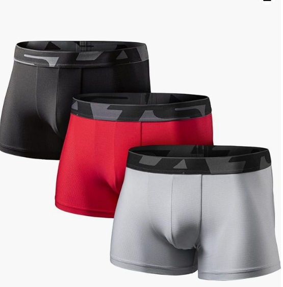 Pack Of 3, Men's -Soft Lycra Material, Ice-Silk Men's Short, Underwear