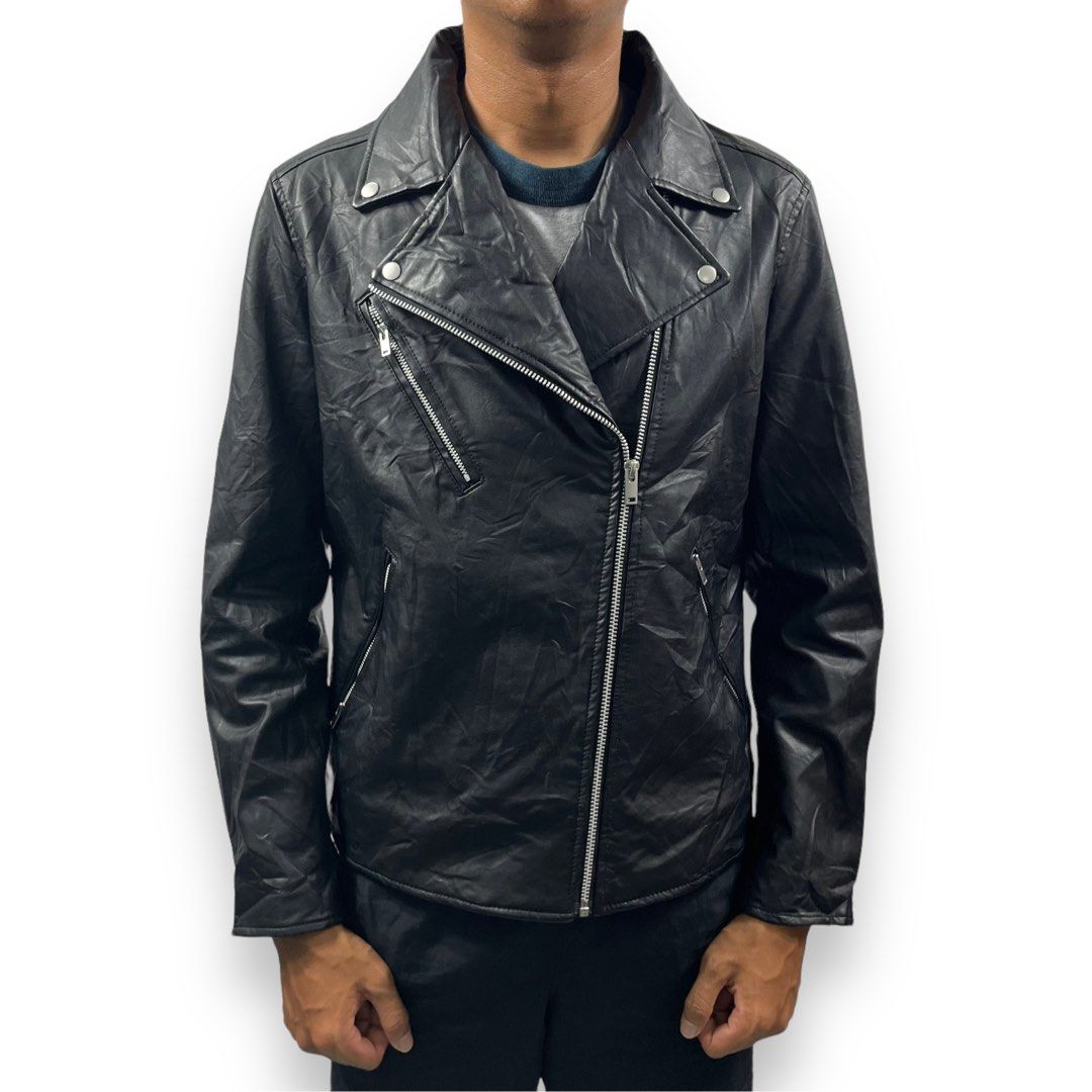Uniqlo Leather Rider Jacket Men s Fashion Coats Jackets and