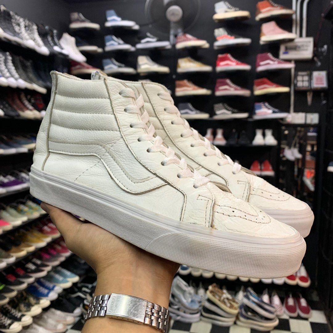 Vans sk8 hi shop zip leather