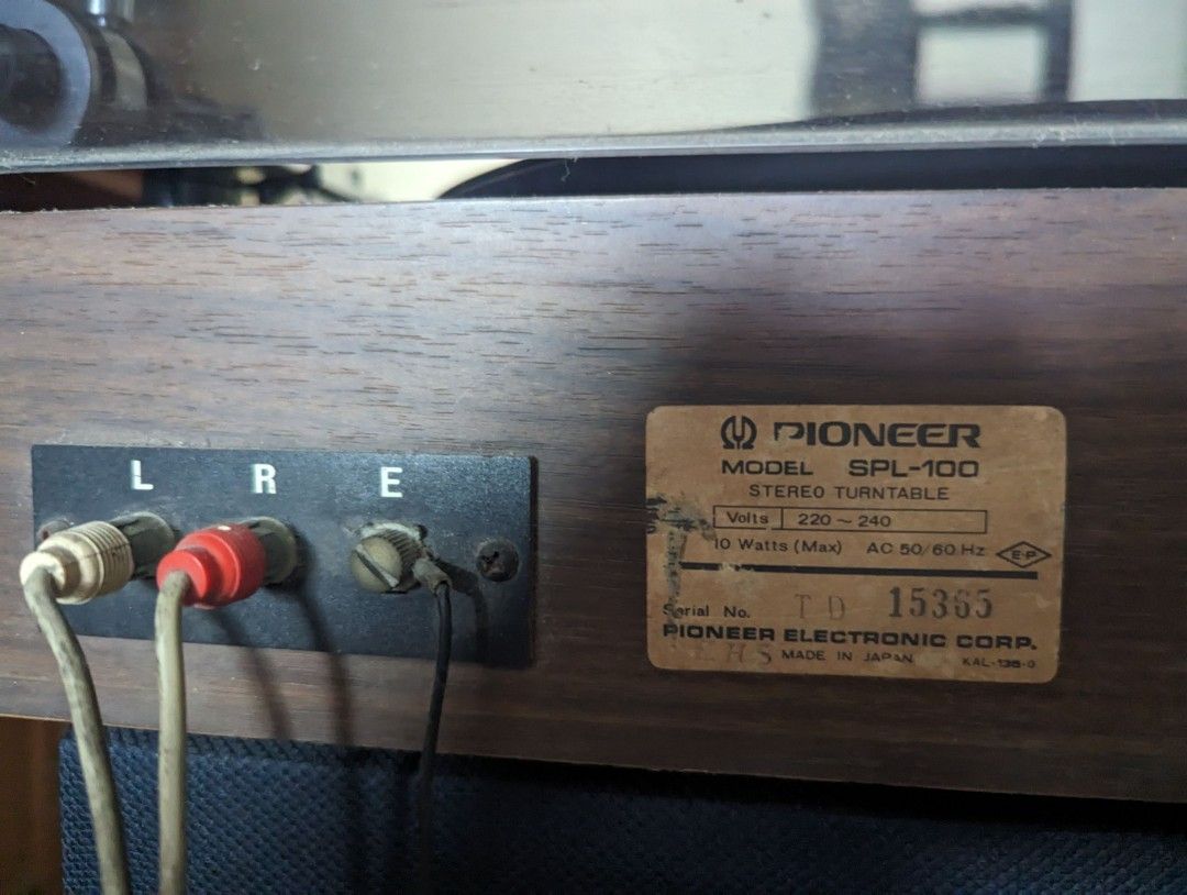 Vintage 70s Pioneer SPL 100 Turntable Vinyl, Audio, Other Audio