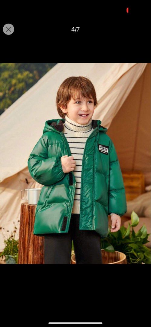 Boys green sales winter coat