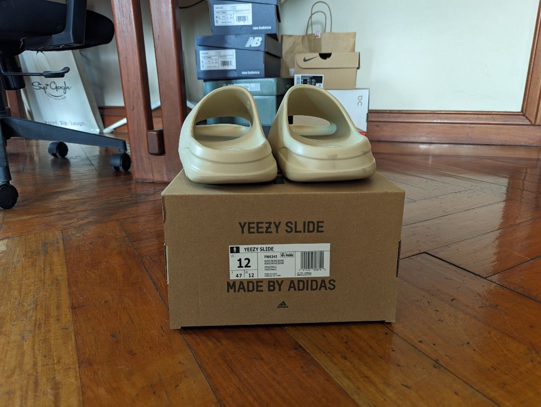 Yeezy Slide (Bone), Men's Fashion, Footwear, Slippers & Slides on Carousell