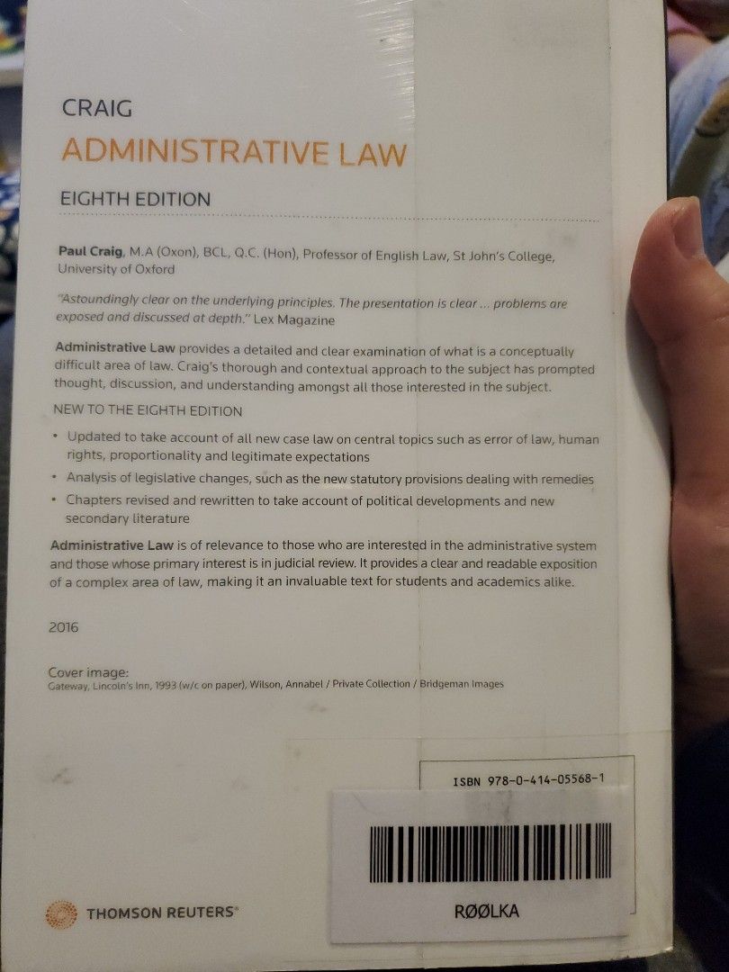 Administrative Law 行政法, 興趣及遊戲, 書本& 文具, 教科書- Carousell