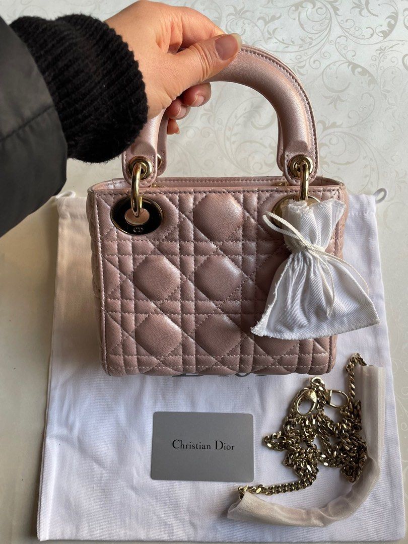Mini lady dior on sale lotus pink