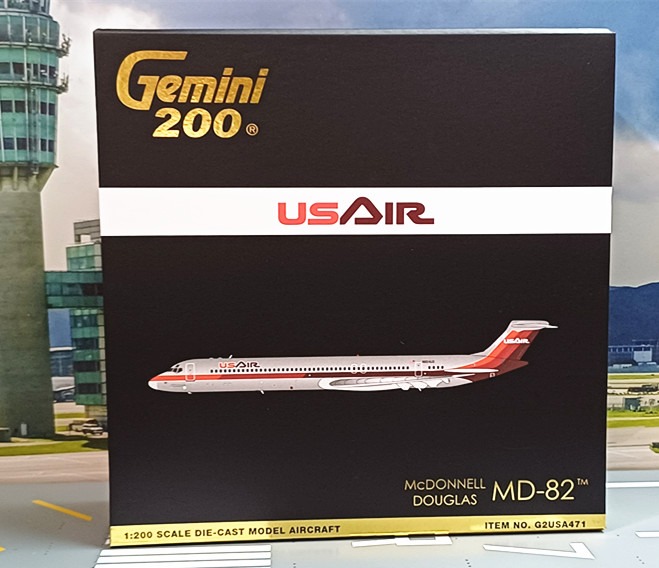 清貨減價GeminiJets 1:200,飛機模型,US AIR 全美航空MD-82,G2USA471