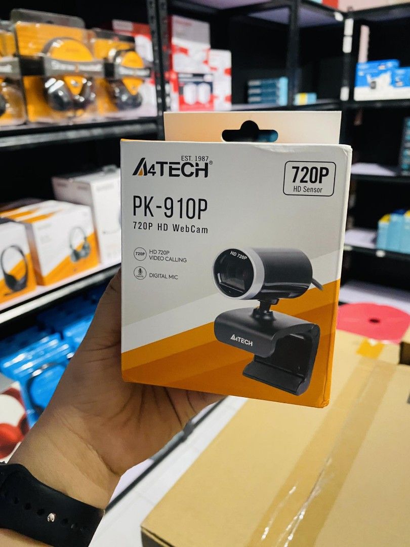 A4Tech PK-910P 720P HD Webcam with Mic (Category: Webcams) located in Makati City. Submitted by techubstoreandaccessories (Listing ID 1280584815, Image 2). Description: A4Tech PK-910P 720P HD Webcam with Mic Ready for Pick-Up / Same Day Delivery Via Lalamove‼️ DETAILS: ✅ Actual Picture Posted. ✅BRAND NEW, SEALED, & ORIGINAL. ✅7 Days Replacement for Factory Defects and 1year Limited Warranty. (Terms and conditions apply). ✅With Sales Invoice (BIR 