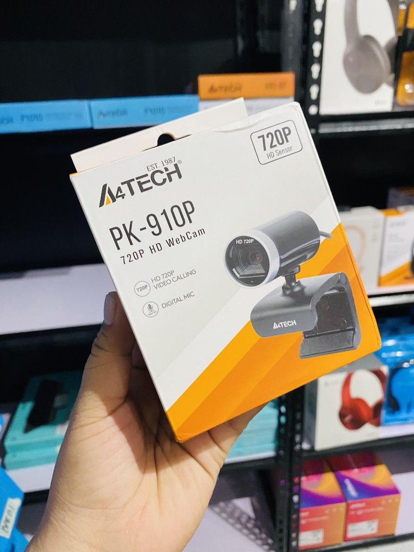 A4Tech PK-910P 720P HD Webcam with Mic (Category: Webcams) located in Makati City. Submitted by techubstoreandaccessories (Listing ID 1280584815, Image 3). Description: A4Tech PK-910P 720P HD Webcam with Mic Ready for Pick-Up / Same Day Delivery Via Lalamove‼️ DETAILS: ✅ Actual Picture Posted. ✅BRAND NEW, SEALED, & ORIGINAL. ✅7 Days Replacement for Factory Defects and 1year Limited Warranty. (Terms and conditions apply). ✅With Sales Invoice (BIR 