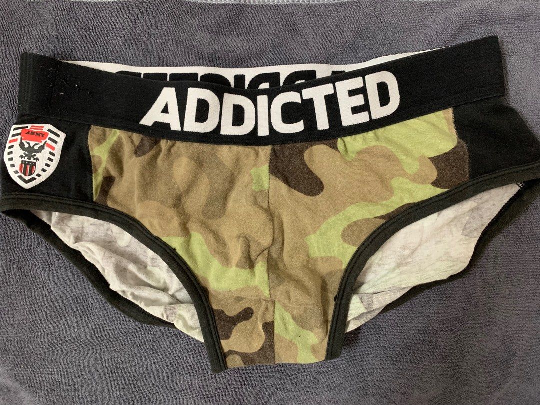 Addicted Army Green Underwear 2nd Hand include postage fee, Men's Fashion,  Bottoms, New Underwear on Carousell