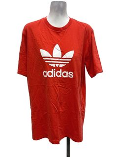 Red and on sale white adidas shirt