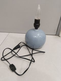 Affordable Vintage Lamp Retro 1990s Eggshell Blue + Ceramic Ball + Orb 
220 volts
