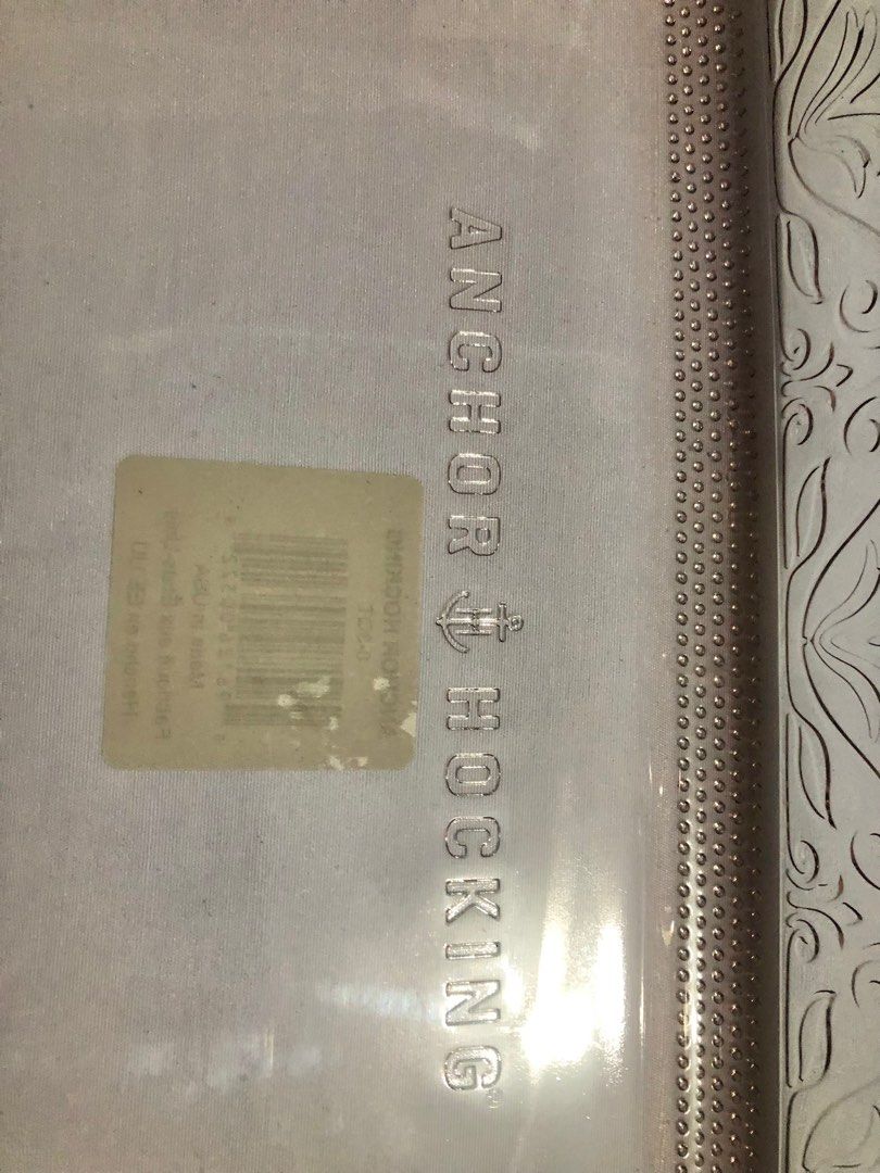 3Qt Anchor Hocking Laurel Embossed Rosewater 13 x 9 inches Rectangular Baking Dish USA Furniture Home Living Kitchenware Tableware Bakeware on Carousell