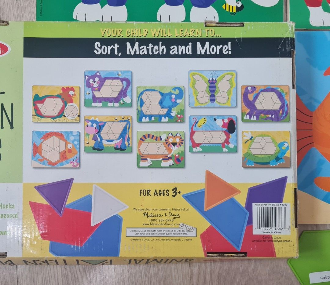 Melissa and doug animal pattern blocks top