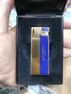 Authentic Lancel Gold Tone Slim Lighter with Case, Need Refill