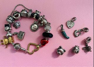 Authentic Pandora Charms,Murano and Bracelet