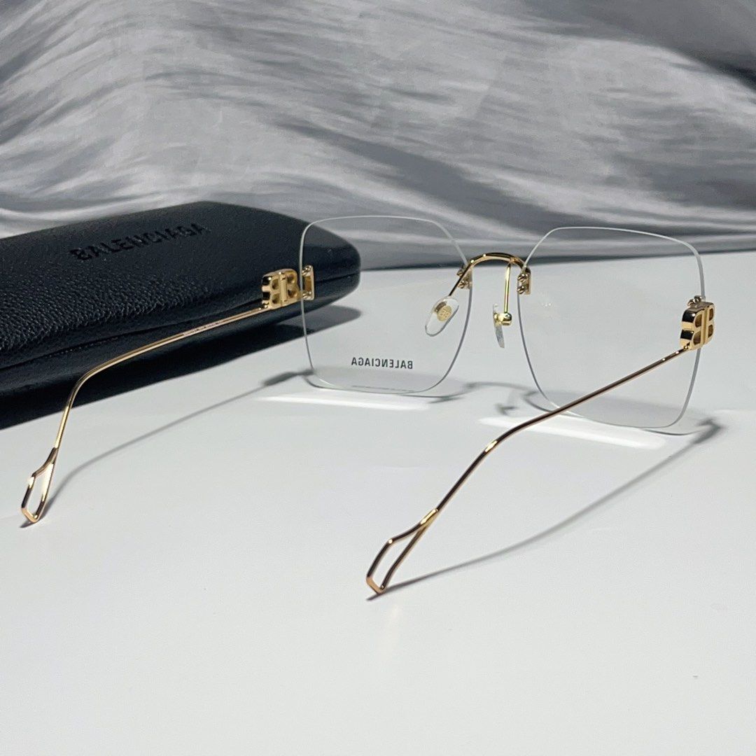 Junsika Oversized Square Rimless Sunglasses For Men - Retro Fashion Shades, Black - View #5