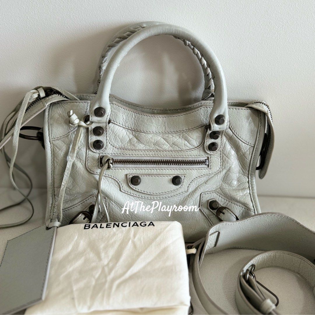Balenciaga mini hotsell city silver
