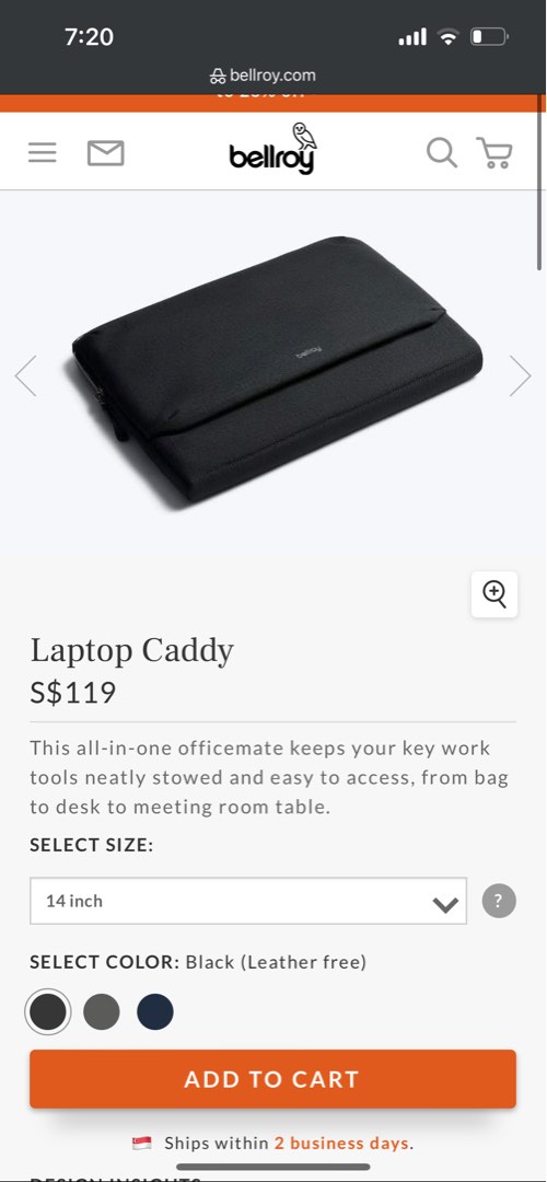 Bellroy Caddy Organizer Da Scrivania | In Tessuto Riciclato | Con Cerniera, Tasche Multiple - Foto 6