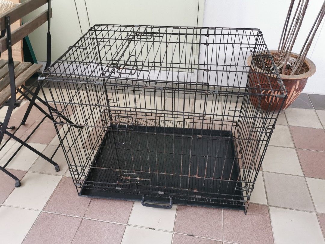 Black double door pet cage (dogs/cats), Pet Supplies, Homes & Other Pet