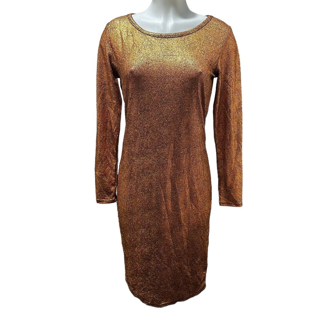 BRAND NEW LULAROE sparkly orange gold copper sparkling glitter longsleeve  dress event formal, Women's Fashion, Dresses & Sets, Dresses on Carousell