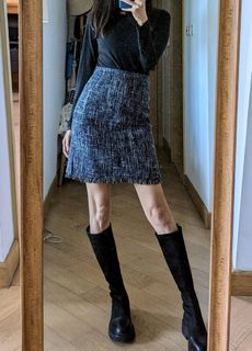 全新人字紋半截裙 混搭 意大利製造64218034057731110